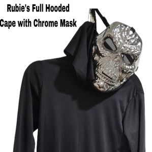 THIS IS STILL AVAIL. PLS ASK. RUBIES HOODED FULL CAPE W CHROME SKULL MASK
